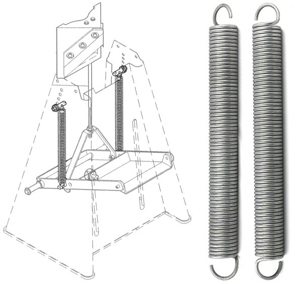 Double return springs for Morso guillotine