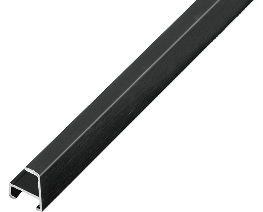 Aluminum moulding, glossy black - 1134