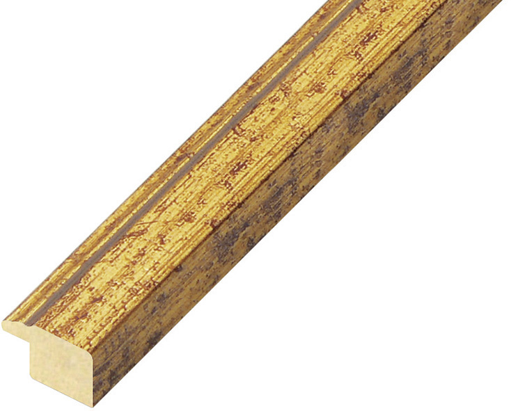 Moulding finger-jointed pine 18mm - gold - 116ORO