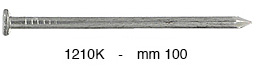 Normal iron nails, flat head 100mm 4,5mm Ø - 1 kg