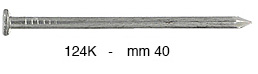 Normal iron nails, flat head 40mm 2,2mm Ø - 1 kg