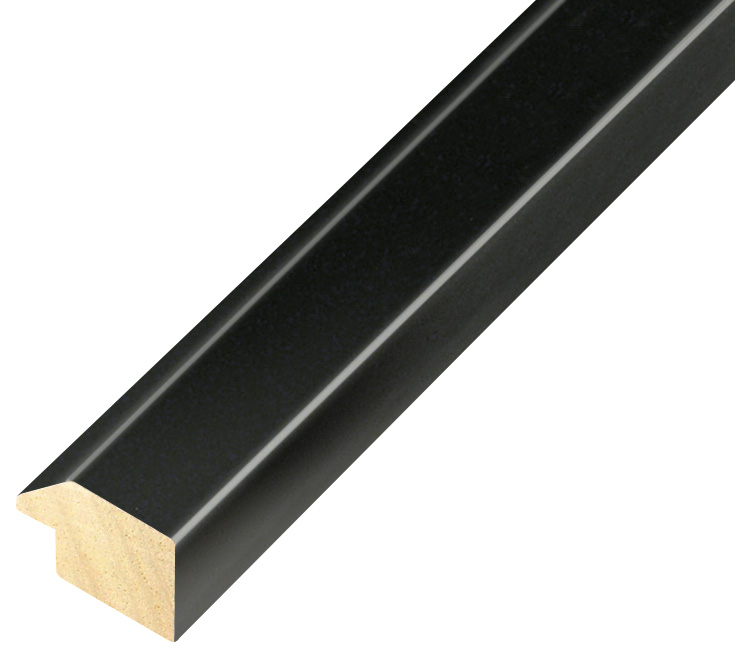 Moulding ayous, width 28mm height 20 - Glossy Black - 128NEROLUC