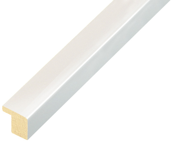 Moulding ayous - width 15mm height 14 - Glossy white - 12BIANCO