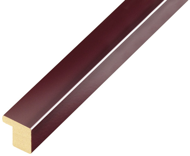 Moulding ayous - width 15mm height 14 - Glossy burgundy - 12BORDEAUX