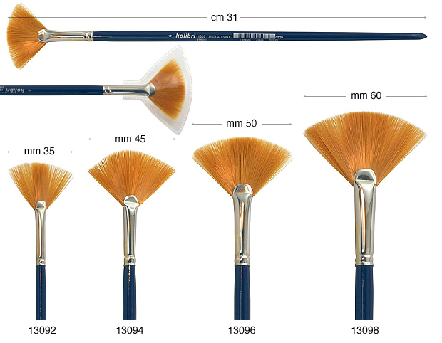 Fan shaped brushes no.6