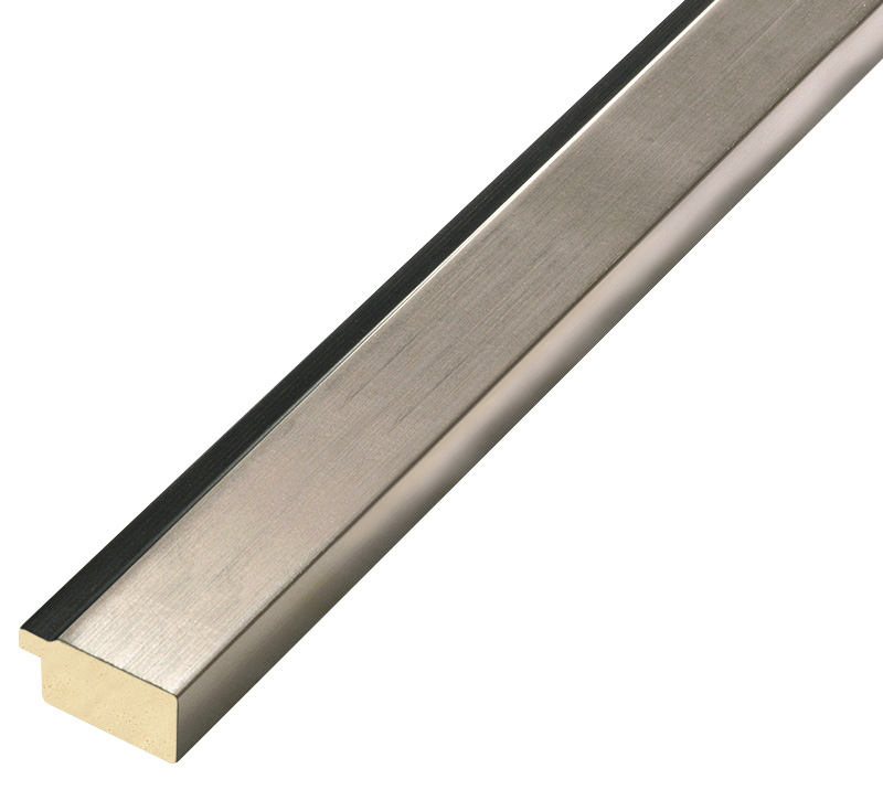 Moulding ayous, Width 32mm Height 15 - Pewter, black fillet