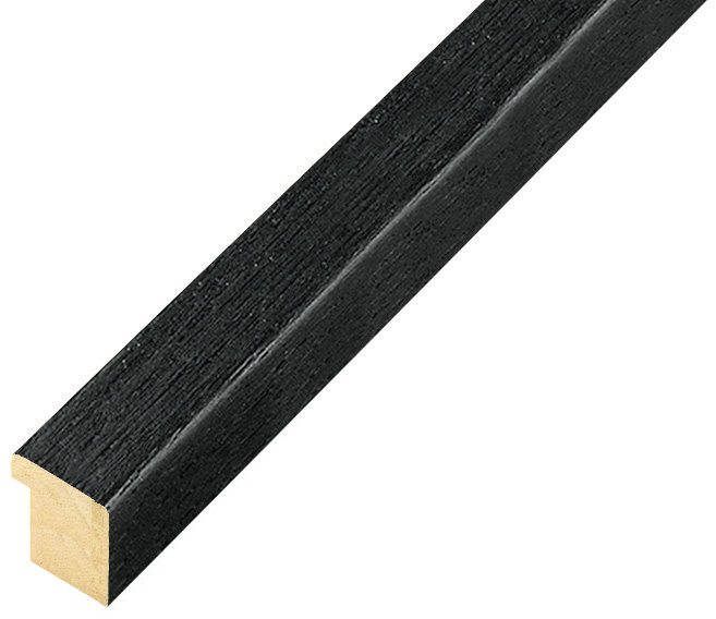 Moulding ayous width 15mm height 14 - black, open grain