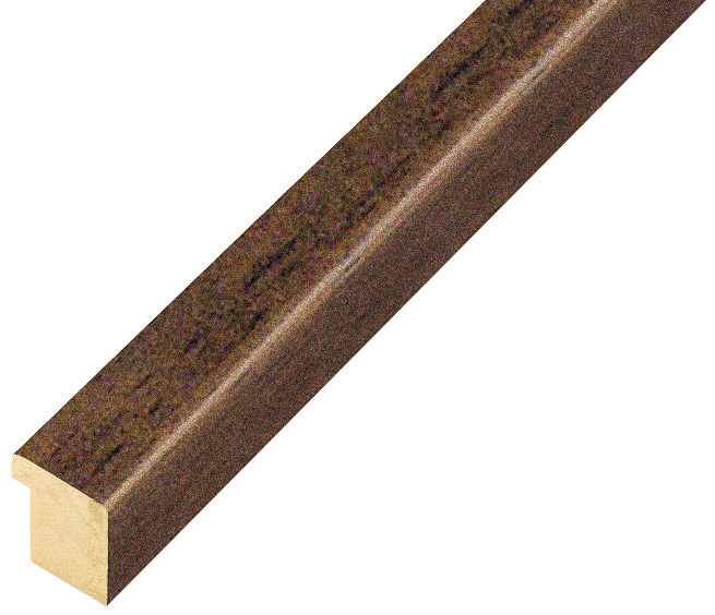 Moulding ayous, width 15mm height 14 - walnut, open grain