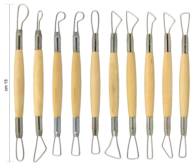 Serie of 10 wire tools 15 cm - 2 ends