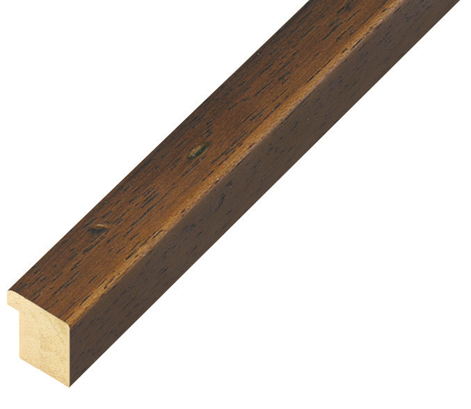 Moulding ayous, width 15mm height 14 - wormhole effect walnut