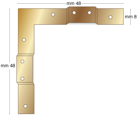 L-shaped corner plates, type A - Pack 100