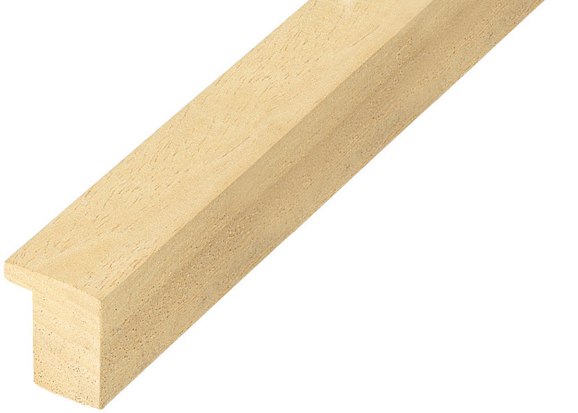 Moulding ayous, width 20mm, height 25mm, bare timber - 2025G
