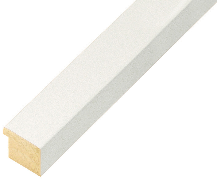 Moulding ayous, width 20mm height 14 - matt white - 20BIANCO