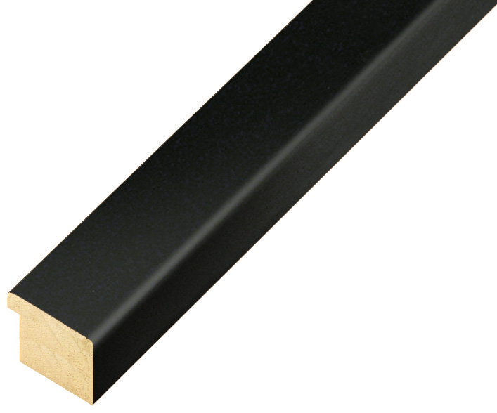 Moulding ayous jointed, width 20mm height 14 - matt black - 20NERO