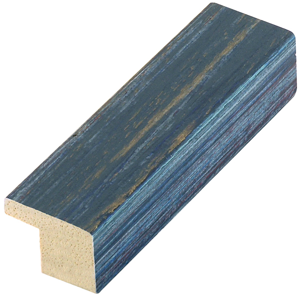 Moulding ayous flat 20mm - mottled, blue