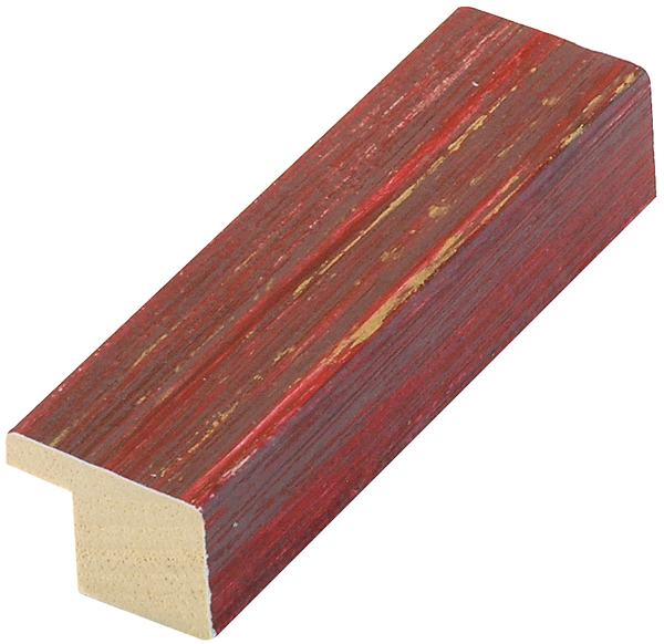 Moulding ayous flat 20mm - mottled, red - 20RUBINO