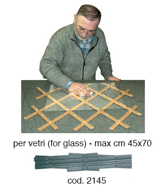 Extendable support for cleaning glass, in PVC, 45x70 cm