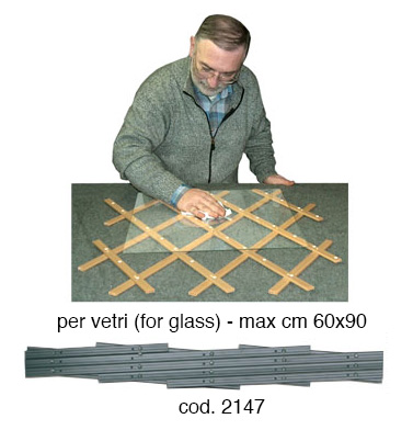 Extendable support for cleaning glass, in PVC, 60x90 cm