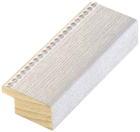 Moulding finger-jointed pine 28mm - matt finish, pearl