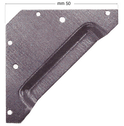 Galvanized iron plates for corners, shaped - Pack 100