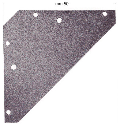 Galvanized iron plates for corners - Pack 100