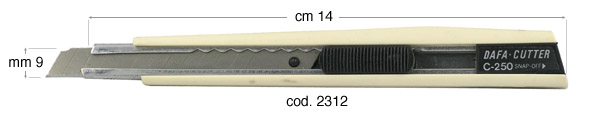 Snap-off knife with steel slide, small
