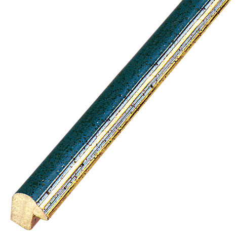 Moulding ayous jointed 13mm - blue with golden edge - 232BLU