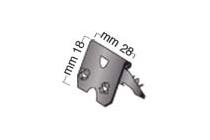 Hinges, burnished iron, 28 mm for hardboard - Pack 4300