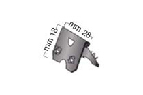 Hinges, burnished iron, 28 mm for softboard - Pack 4300
