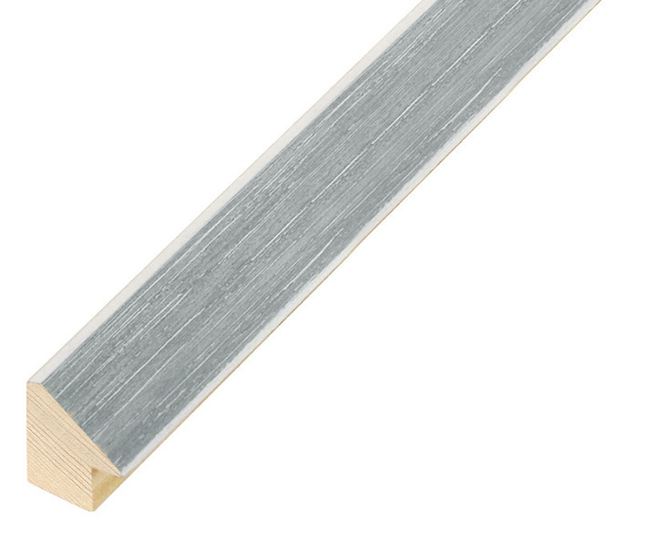 Moulding finger-jointed pine, width 15mm height 20mm, light grey - 239GRIGIO