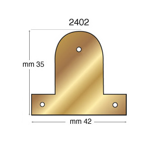Brass bendable fixing plates no.1, 35 mm - Pack 500