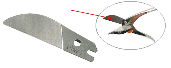Spare blades for Löwe scissors