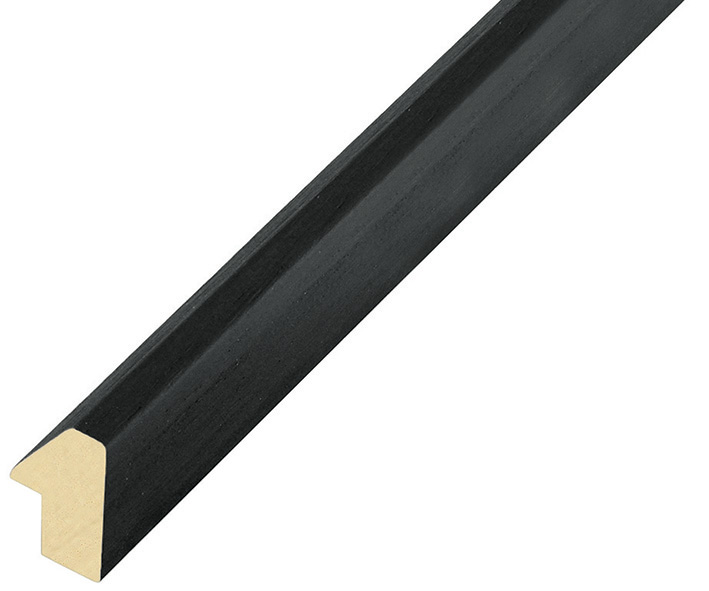 Moulding ayous 25mm height, 14mm width, black - 249NERO