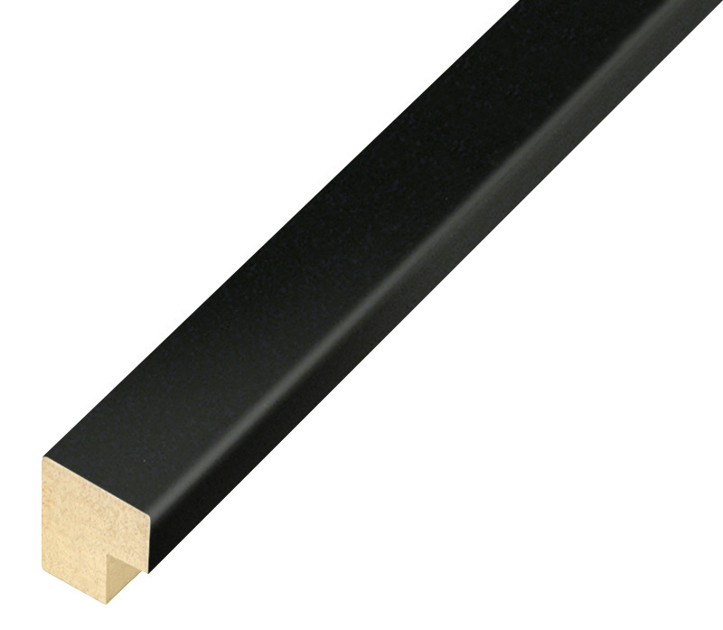 Moulding ayous, width 20mm height 20 - Mat Black - 24NERO