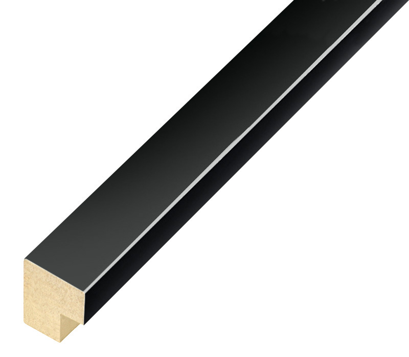 Moulding ayous, width 20mm height 20 - Glossy Black