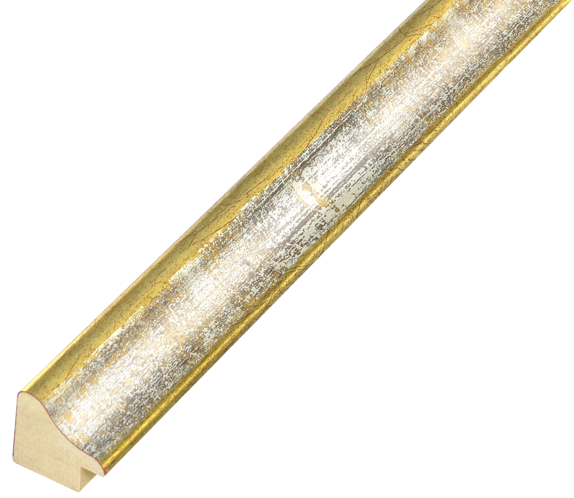 Moulding ayous jointed - Width 23mm - Gold with gray band