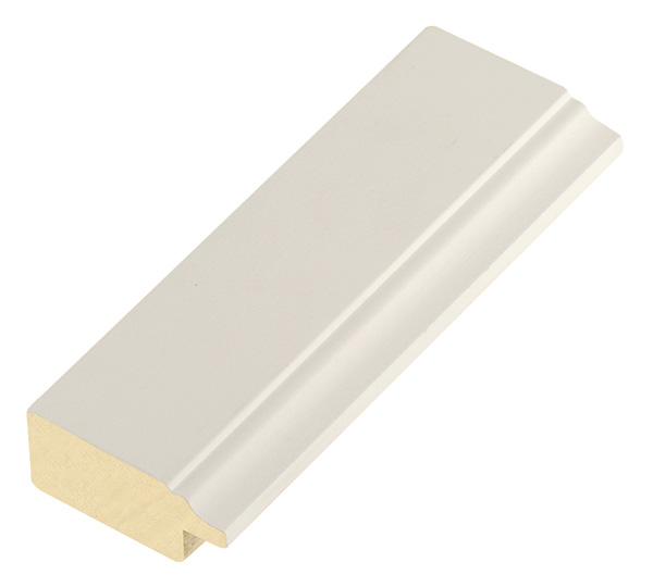 Liner finger-jointed pine 25mm - flat, white without edge - 25BIANCO