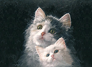 Painting: Cats - 50x60 cm