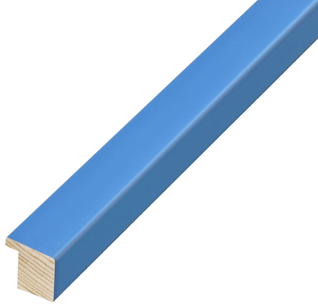 Moulding finger-jointed pine, width 20mm, height 20 - Light Blue - 26AZZ