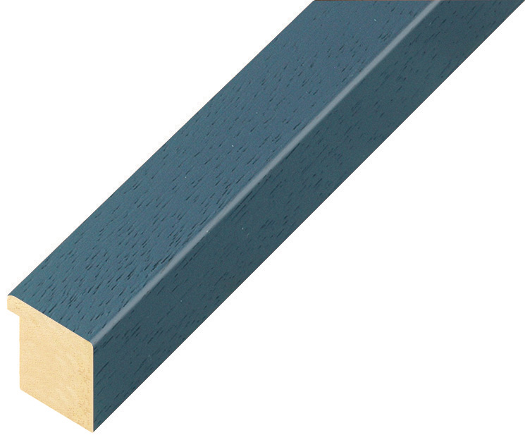 Moulding ayous, width 20mm height 20 - Blue denim, open grain - 26DENIM
