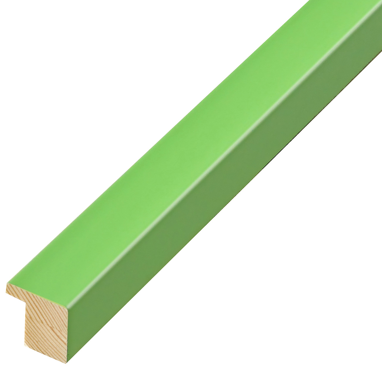 Moulding finger-jointed pine, width 20mm, height 20 - Grass Green - 26PRATO