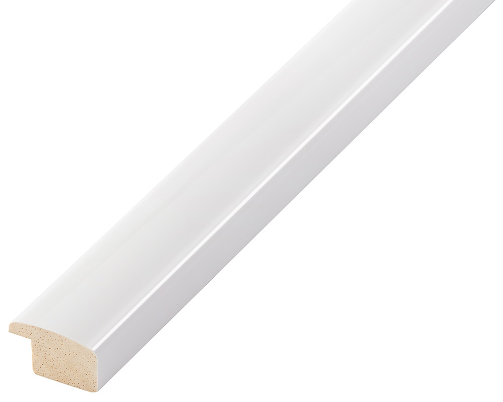 Moulding ayous, width 23mm height 13 - glossy white