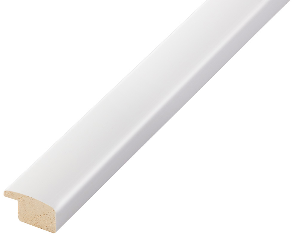 Moulding ayous, width 23mm height 13 - matt white