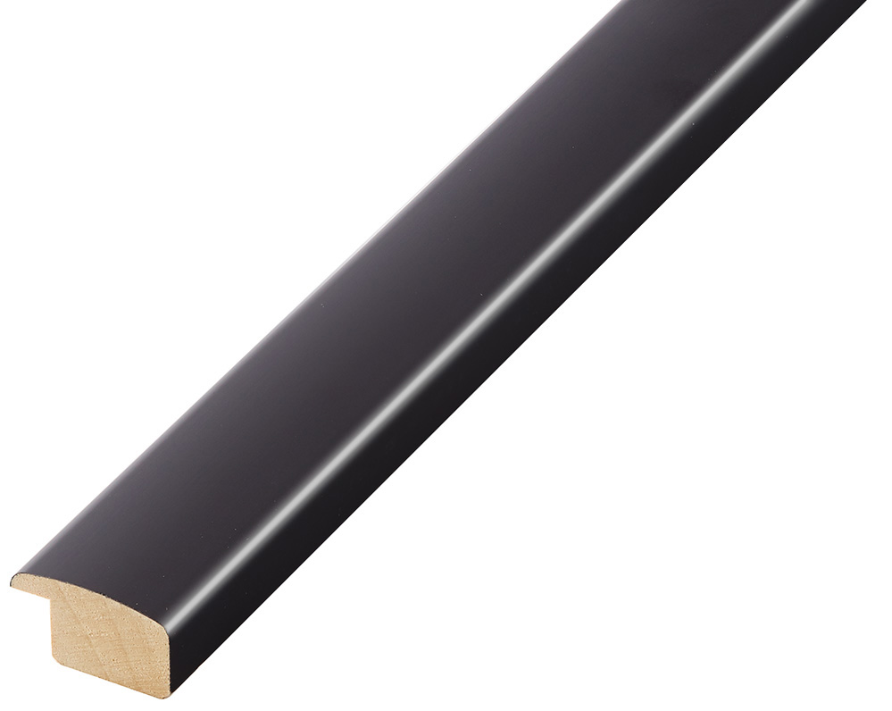 Moulding ayous, width 23mm height 13 - matt, black