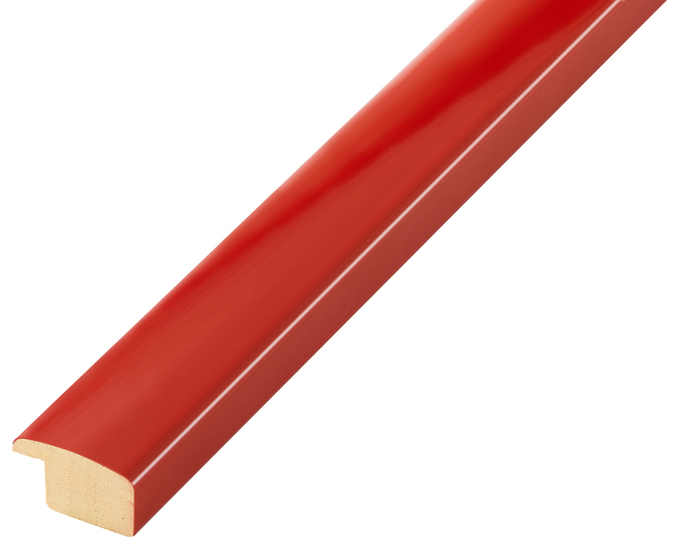 Moulding ayous, width 23mm height 13 - glossy finish, red - 279ROSSO