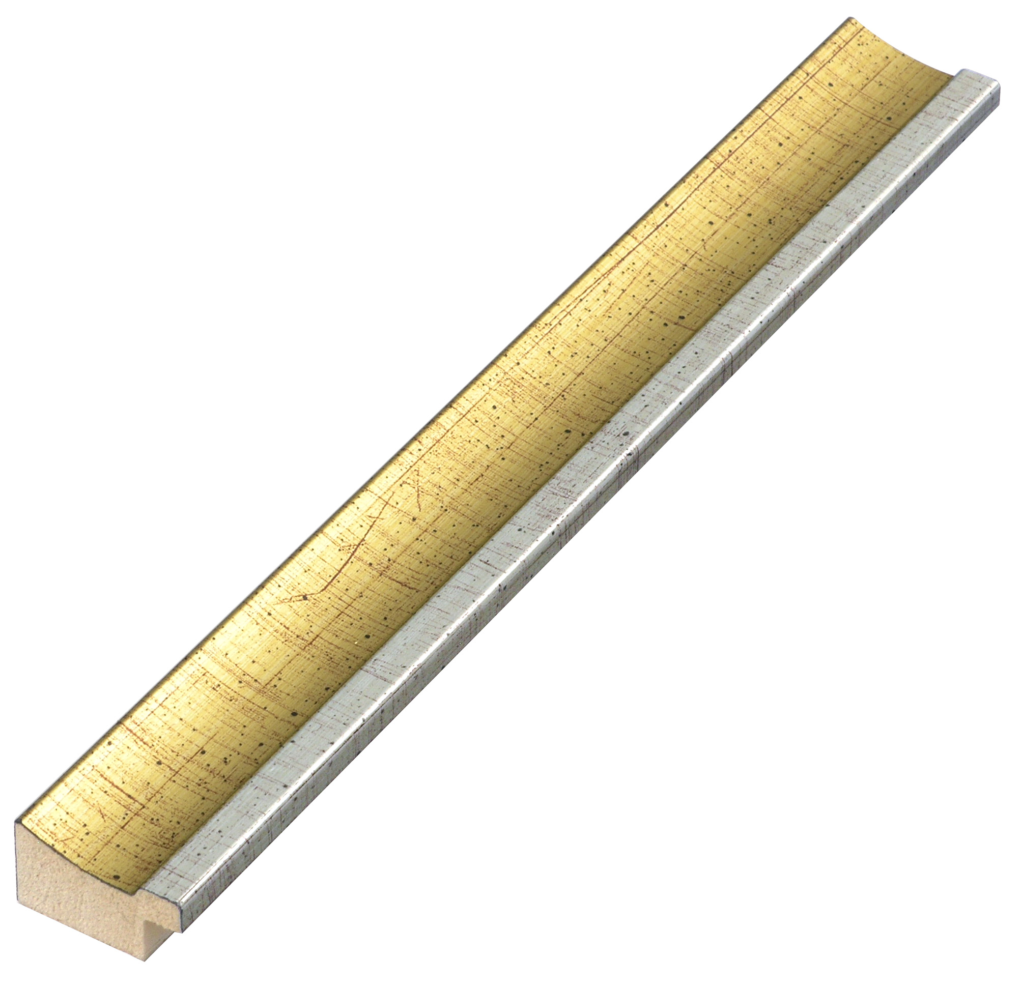 Moulding finger-jointed pine, width 25mm - gold-silver - 282OROARG