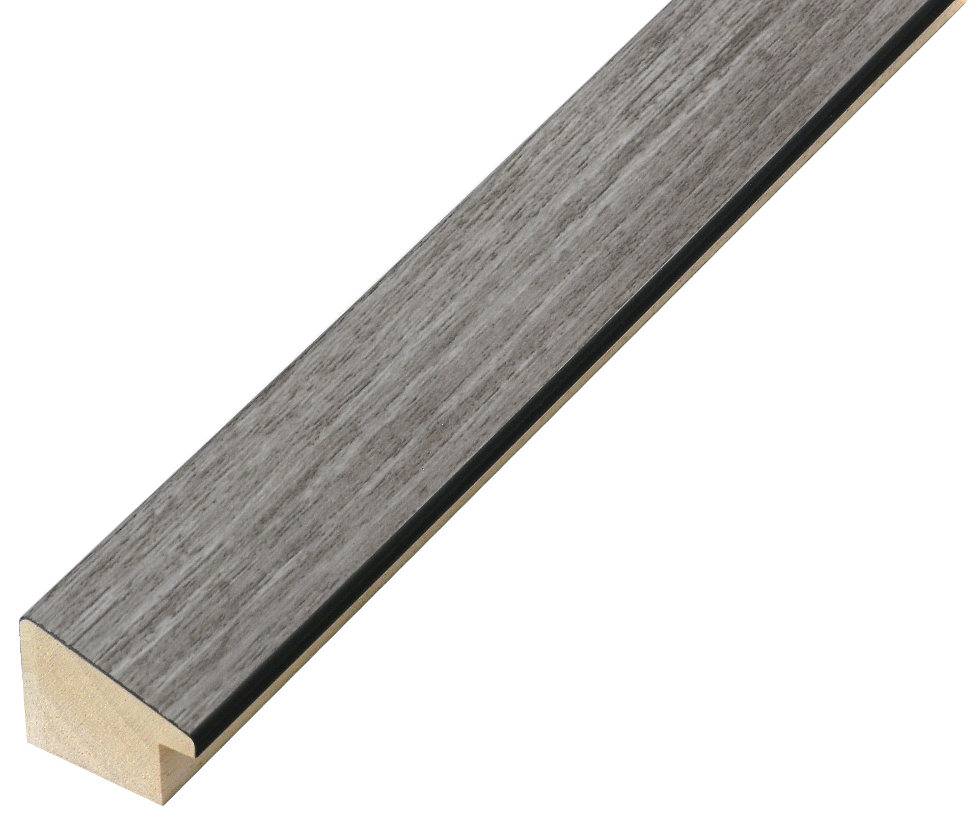 Moulding finger-jointed pine - Width 26mm - Gray