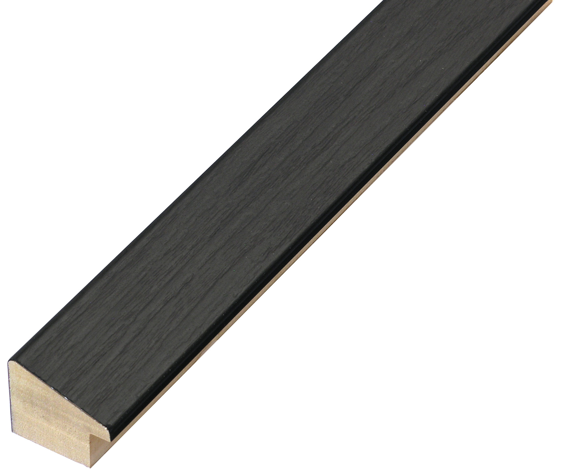 Moulding finger-jointed pine - Width 26mm - Black - 284NERO