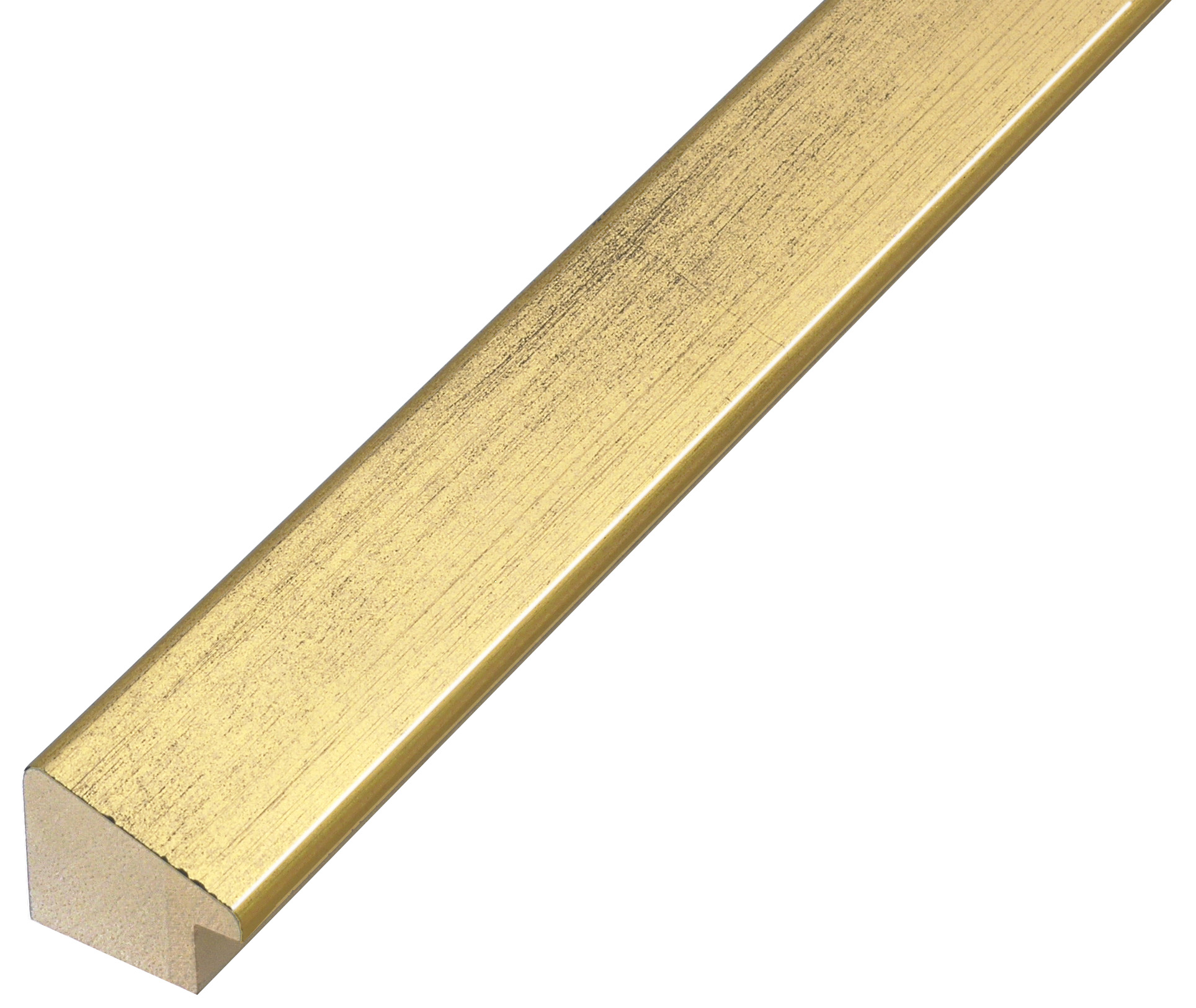 Moulding finger-jointed pine, width 23mm height 26 - gold finish - 284ORO
