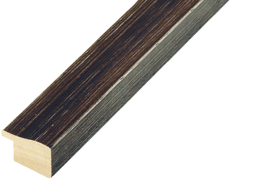 Moulding ayous width 24mm, height 16mm striped grey colour - 291BRUNO